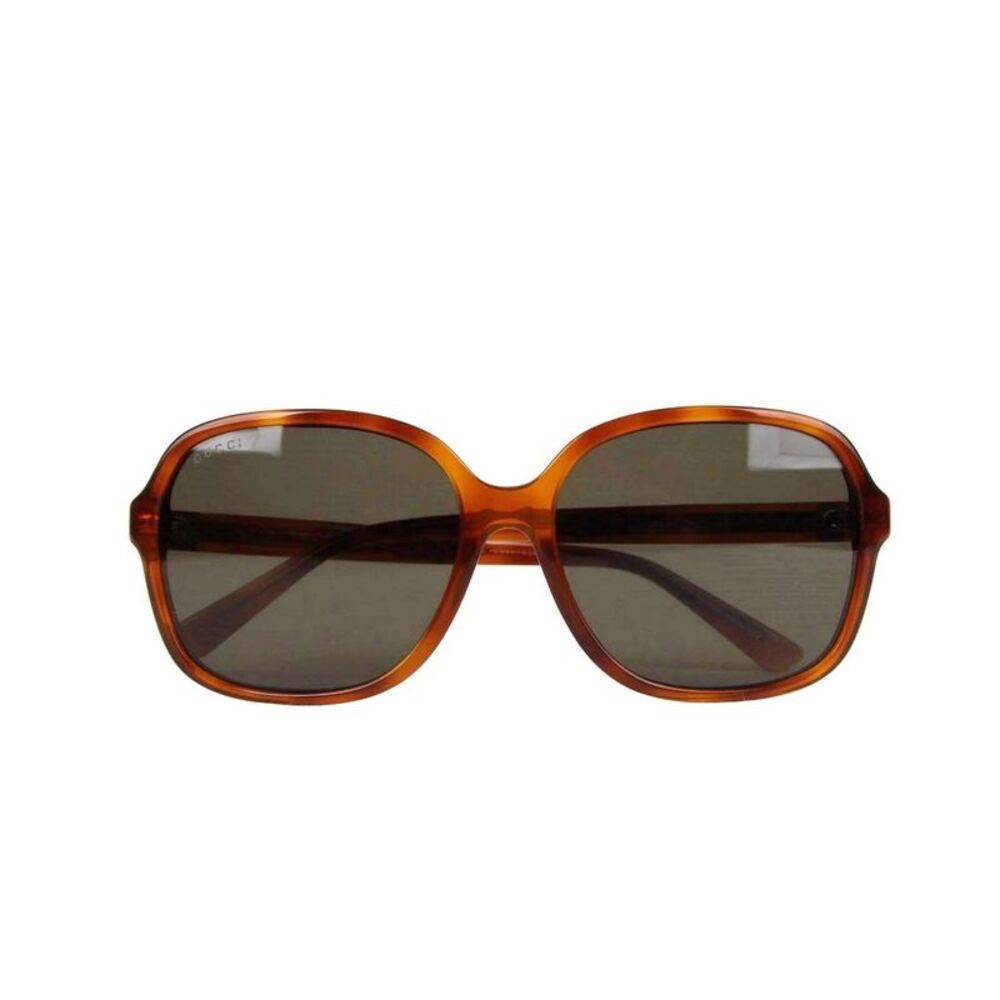 Gucci Women's Tortoise Acetate Square Sunglasses With GG Logo - Picture 8 of 8